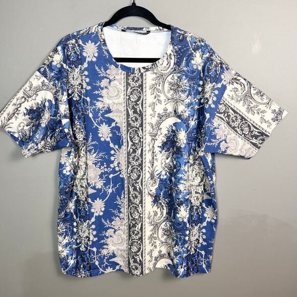 GaryGraham422 t-shirt Women’s One Size / Large printed scroll floral art - Picture 3 of 7